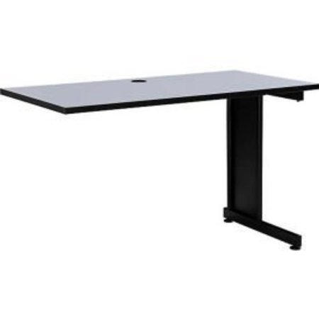 GLOBAL EQUIPMENT Interion    48" Right Handed Return Table, Gray 812235GY